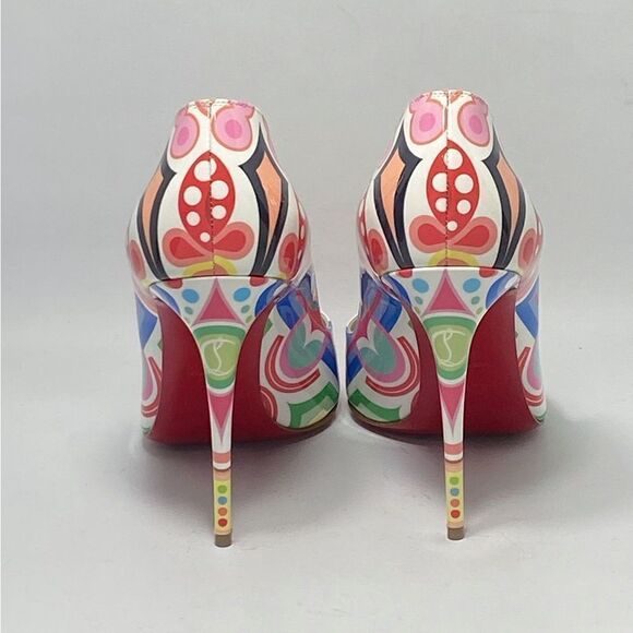 Christian Louboutin Hot Chick Print Pointed Toe Pump size 38.5 - Picture 7 of 13